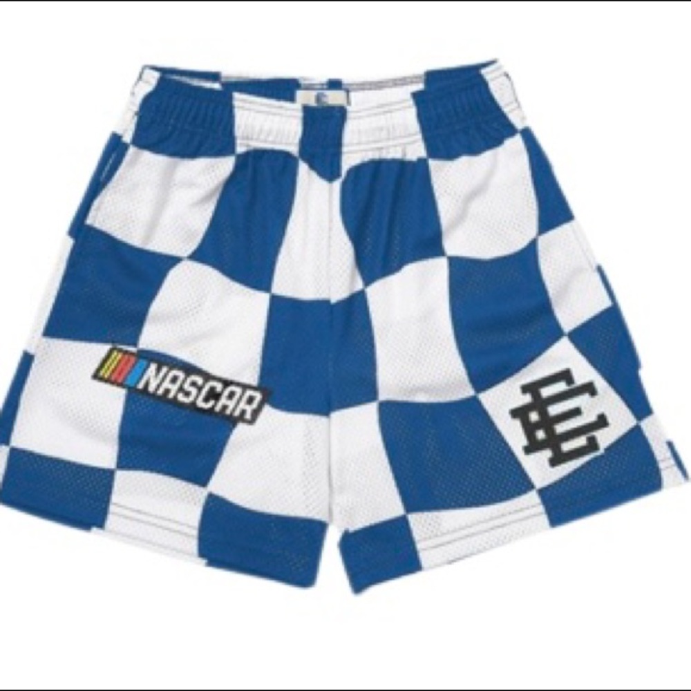Blue NASCAR shorts